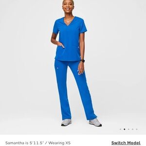 Figs Casma royal blue Scrub top